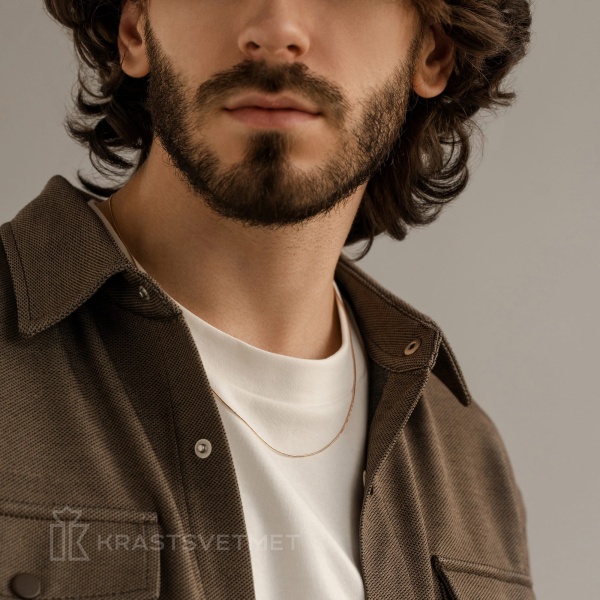 Цепь из красного золота 585, плетение «Снейк»